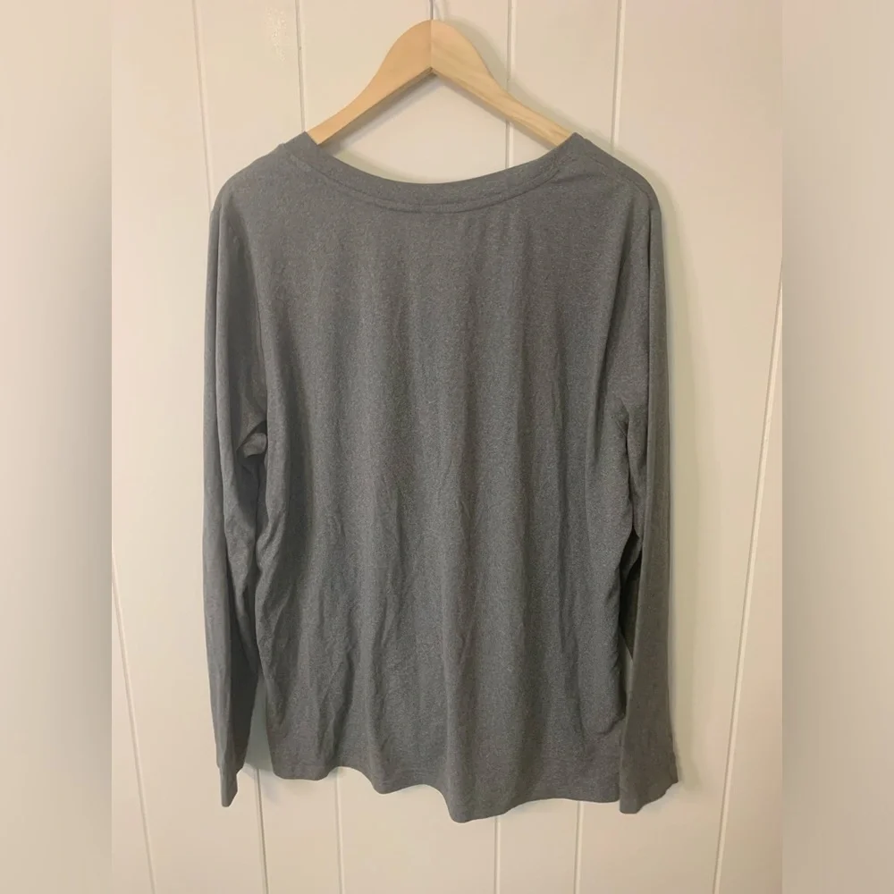 Simple Pleasures Gray Winter Wonderland Long Sleeve Pajama Top Size 1X